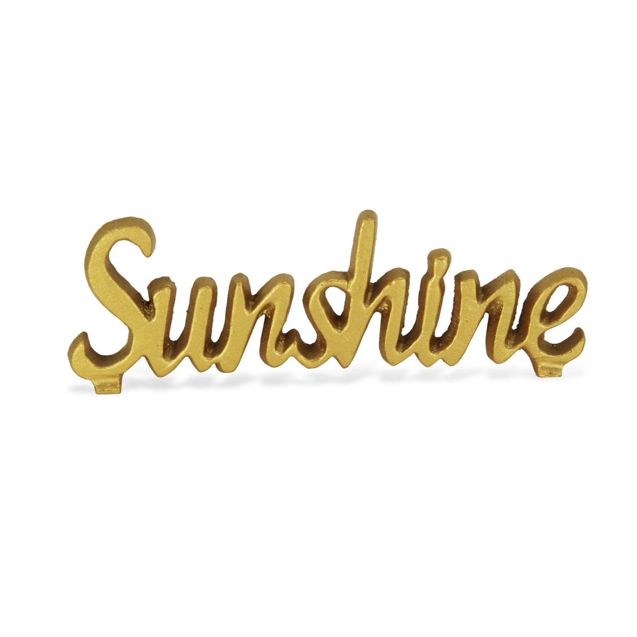 Contemporary Home Living 8.5" Gold Cursive Sunshine Tabletop Decoration